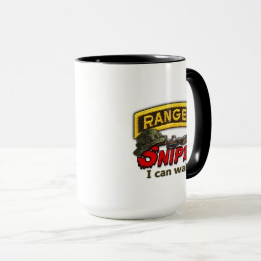 軍隊第75のレーンジャー連隊偵察LRRP LURPSの狙撃兵 マグカップ (正面右)