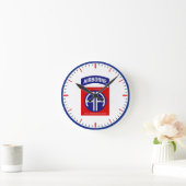 軍隊第82の空挺師団 ラウンド壁時計 (ホーム)