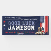 軍隊米国国旗が2.5x6'の進行パーティーをブート遠くに 横断幕 (横)