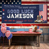 軍隊米国国旗が2.5x6'の進行パーティーをブート遠くに 横断幕