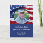 軍隊米国国旗のお祝い救命葬祭 プログラム (正面)