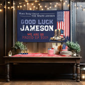 軍隊米国国旗のブーツ行遠くにく別れのパーティー 横断幕