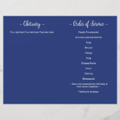 軍隊米国国旗退役軍人予算葬儀プログラム (裏面)