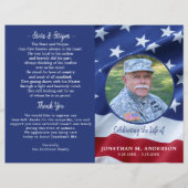 軍隊米国国旗退役軍人予算葬儀プログラム (正面)