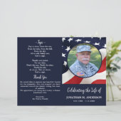 軍隊米国国旗退役軍人予算葬儀プログラム (スタンド正面)