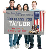 軍隊米国国旗GRAY送別遠くにパーティー 横断幕