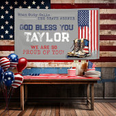 軍隊米国国旗GRAY送別遠くにパーティー 横断幕