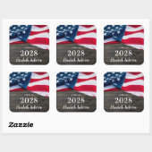 軍隊素朴卒業米国国旗の愛国心 スクエアシール (シート)