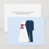 軍隊結婚のア結婚レスポンスカード インビテーションポストカード (正面/裏面)