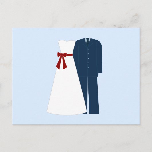 軍隊結婚のア結婚レスポンスカード インビテーションポストカード (正面)