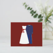 軍隊結婚のア結婚レスポンスカード インビテーションポストカード (スタンド正面)