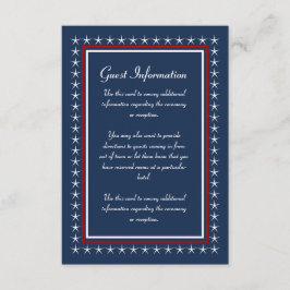 軍隊結婚のゲスト情報カード エンクロージャーカード