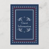 軍隊結婚のゲスト情報カード エンクロージャーカード (裏面)