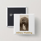 軍隊結婚の 缶バッジ (正面&裏面)