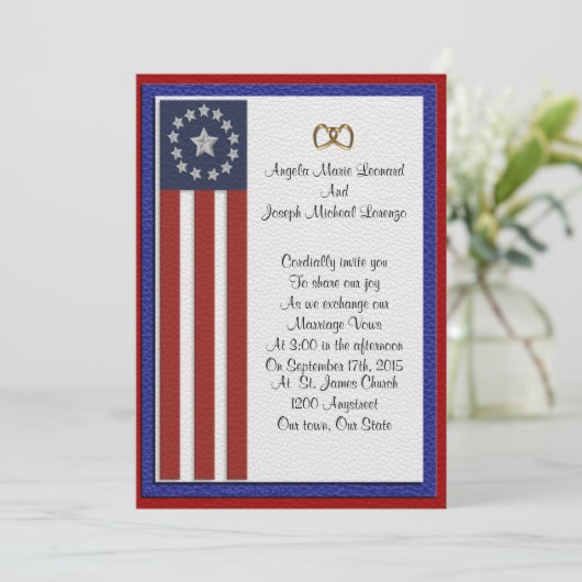 軍隊結婚式招待状 フォーマル 招待状 (スタンド正面)