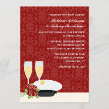 軍隊結婚式招待状