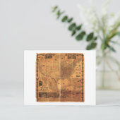 軍隊統一された地図州by J Smith (1864) ポストカード (スタンド正面)