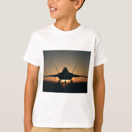 軍隊航空機シルエット Tシャツ