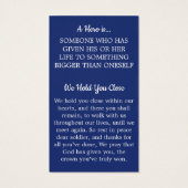 軍隊落ちたソルジャーアメリカ国旗の祈りの言葉カード (裏面)