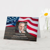 軍隊葬儀アメリカ国旗の写真追悼式 サンキューカード