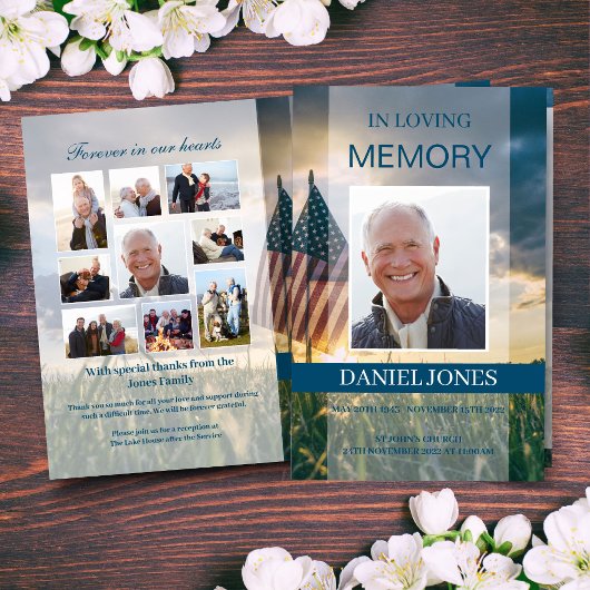 軍隊葬儀プログラムテンプレート