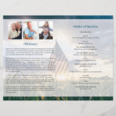 軍隊葬儀プログラムテンプレート (裏面)