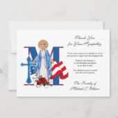 軍隊葬儀祈りの言葉カード宗教 サンキューカード (正面)