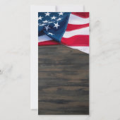 軍隊葬儀退役軍人写真記念悔やみや弔慰 サンキューカード (裏面)