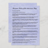 軍隊葬儀13アメリカ国旗のカード (正面/裏面)