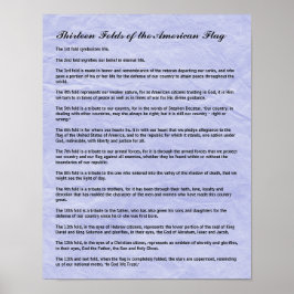 軍隊葬儀13アメリカ国旗の折り目 ポスター