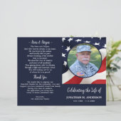 軍隊葬儀 – アメリカ国旗 – 退役軍人プログラム (スタンド正面)