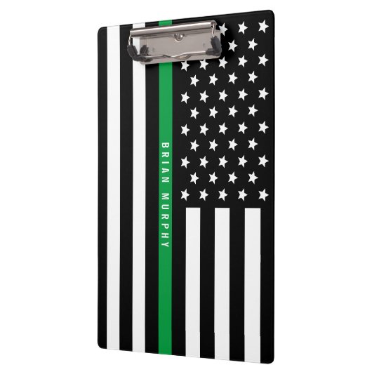 軍隊薄いグリーンラインアメリカ国旗の名前 クリップボード (左)