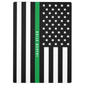 軍隊薄いグリーンラインアメリカ国旗の名前 クリップボード (裏面)