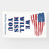 軍隊行く遠くにパーティー愛国的アメリカ国旗 横断幕 (横)