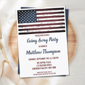 軍隊行遠くにくパーティーアメリカ国旗 招待状
