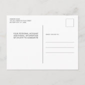 軍隊行遠くにくパーティー赤青米国国旗 案内ポストカード (裏面)