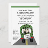 軍隊行遠くにパーティー 招待状 (正面/裏面)