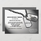 軍隊行遠くにパーティー 招待状 (正面/裏面)