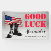 軍隊行遠くにパーティー 横断幕 (横)