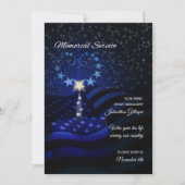 軍隊記念サービス招待状キャンドル 招待状 (正面)