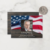 軍隊記念悔やみや弔慰旗葬儀ありがとう ノートカード (正面/裏面インサイチュ)