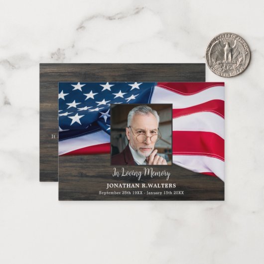 軍隊記念悔やみや弔慰旗葬儀ありがとう ノートカード (正面/裏面インサイチュ)