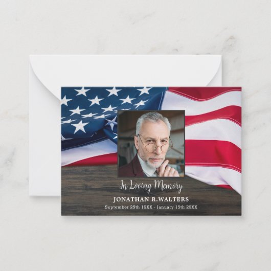 軍隊記念悔やみや弔慰旗葬儀ありがとう ノートカード (正面)