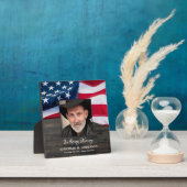 軍隊記念退役軍人写真アメリカ国旗 フォトプラーク (インサイチュ)