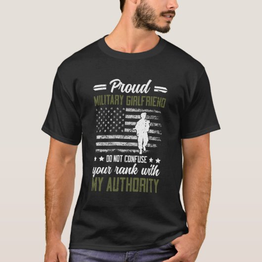 軍隊誇りを持ったのガールフレンド Tシャツ (正面)
