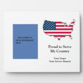 軍隊誇りを持ったの額を供える フォトプラーク (正面)