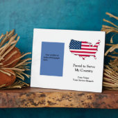 軍隊誇りを持ったの額を供える フォトプラーク (側面)