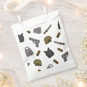 軍隊誕生日パーティー フェイバーバッグ (クリップ留めされた状態)