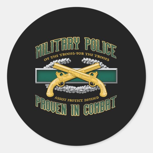 軍隊警察が戦闘中に証明 ラウンドシール (正面)