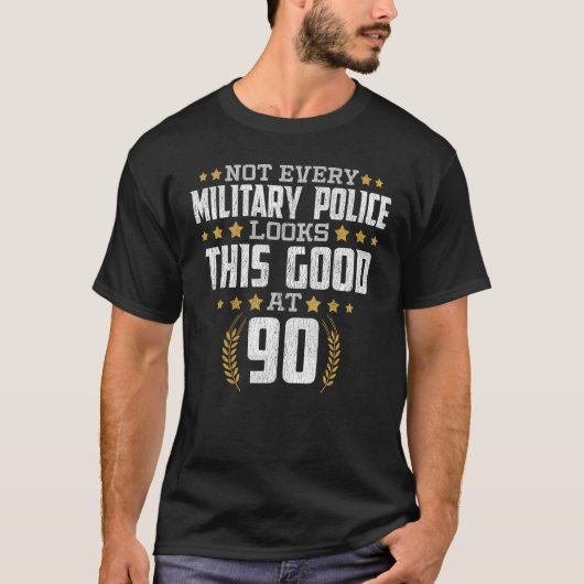 軍隊警察90誕生日 Tシャツ (正面)